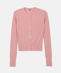 リブドアイレットカーディガン / Ribbed Eyelet Cardigan