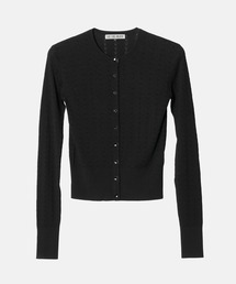 リブドアイレットカーディガン / Ribbed Eyelet Cardigan