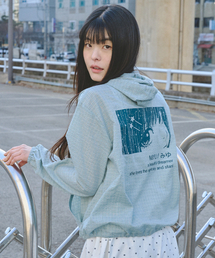 MIHEV（ミヘブ）の「ミユバックプリントフードジップアップジャケットミント（その他アウター）」