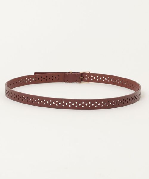 Andemiu（アンデミュウ）の「パンチングレザーベルト634252（ベルト・レディース・ダークブラウン/ブラック・FREE）」の16枚目の写真