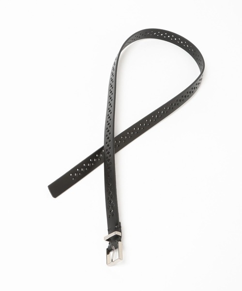 Andemiu（アンデミュウ）の「パンチングレザーベルト634252（ベルト・レディース・ダークブラウン/ブラック・FREE）」の7枚目の写真