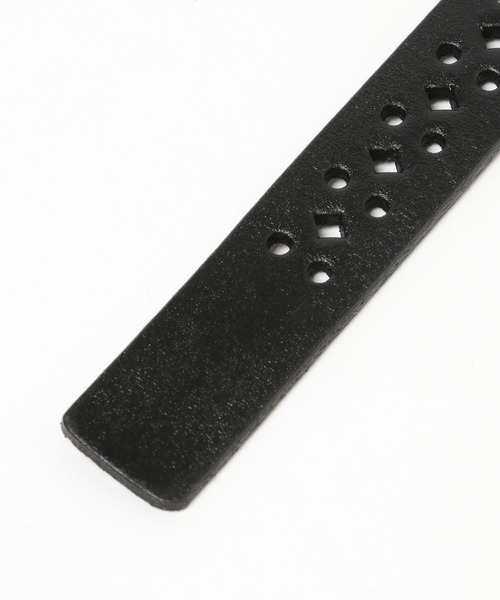 Andemiu（アンデミュウ）の「パンチングレザーベルト634252（ベルト・レディース・ダークブラウン/ブラック・FREE）」の10枚目の写真