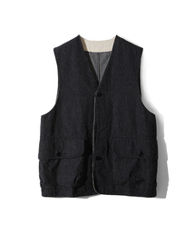HORLISUN（ホーリーサン）の「Weaver Slik Denim Vest Black（ベスト）」
