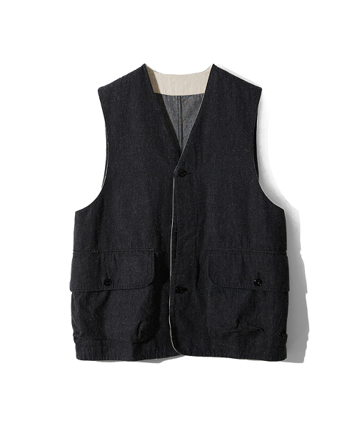 HORLISUN(ホーリーサン)の「Weaver Slik Denim Vest Black(ベスト・メンズ・その他・SMALL/MEDIUM/LARGE)」の1枚目の写真
