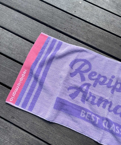 repipi armario(レピピ アルマリオ)の「カラーフェイスタオル(タオル・キッズ・パープル/ブルー/オフホワイト・ONESIZE)」の6枚目の写真