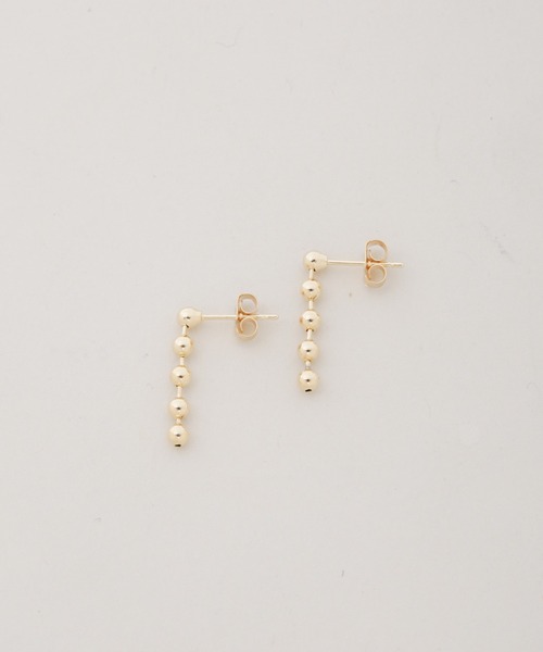 NANO universe（ナノユニバース）の「ボールチェーンドロップピアス（ピアス（両耳用）・レディース・シルバー/ゴールド・F）」の4枚目の写真