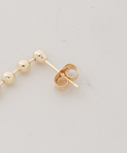 NANO universe（ナノユニバース）の「ボールチェーンドロップピアス（ピアス（両耳用）・レディース・シルバー/ゴールド・F）」の6枚目の写真