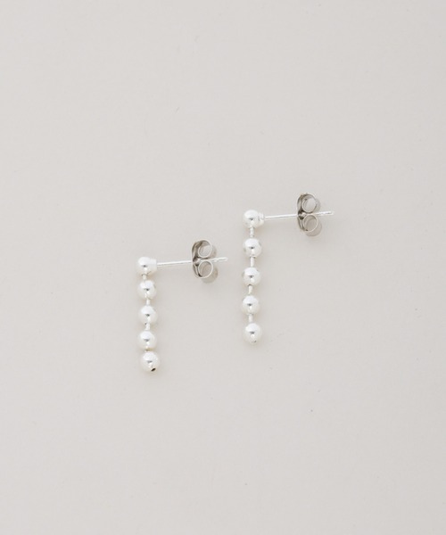 NANO universe（ナノユニバース）の「ボールチェーンドロップピアス（ピアス（両耳用）・レディース・シルバー/ゴールド・F）」の3枚目の写真