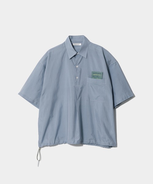 beautiful people（ビューティフルピープル）の「endonend cotton silk big QOL tag shirts（シャツ/ブラウス・レディース・ブルーグレー/ライトブルー・36/38/40）」の2枚目の写真