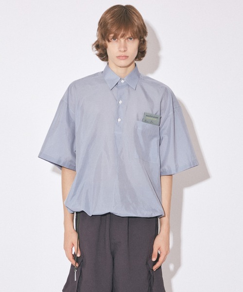 beautiful people(ビューティフルピープル)の「endonend cotton silk big QOL tag shirts(シャツ/ブラウス・レディース・ブルーグレー/ライトブルー・36/38/40/34)」の3枚目の写真