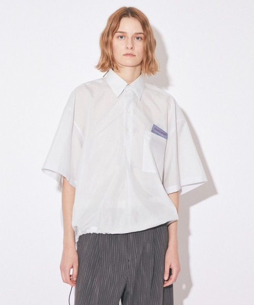 beautiful people(ビューティフルピープル)の「endonend cotton silk big QOL tag shirts(シャツ/ブラウス・レディース・ブルーグレー/ライトブルー・36/38/40/34)」の11枚目の写真
