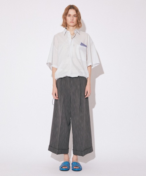 beautiful people(ビューティフルピープル)の「endonend cotton silk big QOL tag shirts(シャツ/ブラウス・レディース・ブルーグレー/ライトブルー・36/38/40/34)」の13枚目の写真
