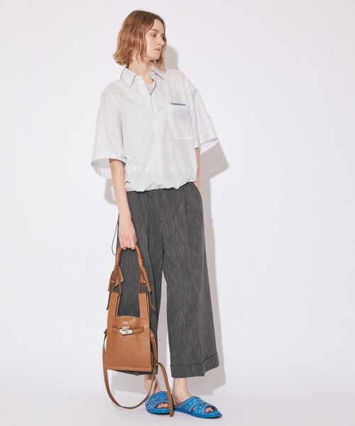 beautiful people(ビューティフルピープル)の「endonend cotton silk big QOL tag shirts(シャツ/ブラウス・レディース・ブルーグレー/ライトブルー・36/38/40/34)」の17枚目の写真