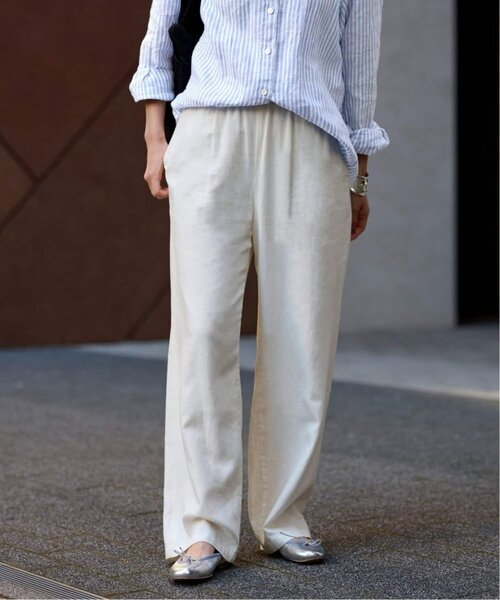 FRAMeWORK(フレームワーク)の「≪WEB限定 / 追加≫レーヨンリネンツイルドロストパンツ(その他パンツ・レディース・ホワイト/ブラウン/ベージュ系その他/ネイビー・34/36/38/40)」の22枚目の写真