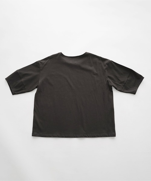 オオカミとフクロウ(オオカミとフクロウ)の「オオカミと白い雲のスワロー(Tシャツ/カットソー・レディース・グレー/スミクロ/ホワイト/ブルー・FREE)」の22枚目の写真