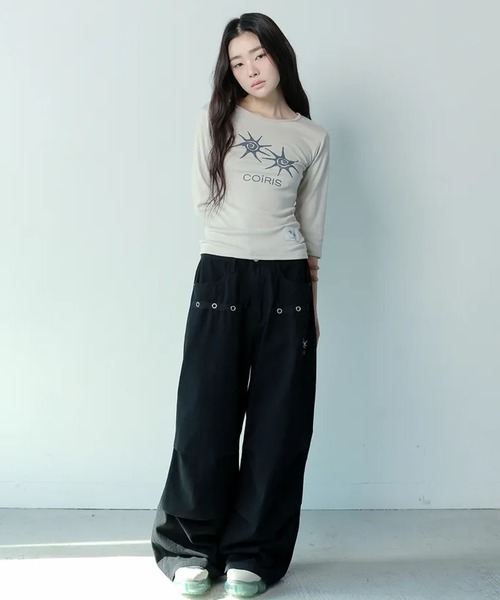 Ada.(エイダ)の「◇COIRIS◇ブランド直輸入正規品/リーン スリーブ Tシャツ REAN SLEEVE T(Tシャツ/カットソー・レディース・ベージュ/ブラック/ホワイト・FREE)」の5枚目の写真