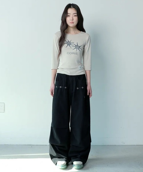 Ada.(エイダ)の「◇COIRIS◇ブランド直輸入正規品/リーン スリーブ Tシャツ REAN SLEEVE T(Tシャツ/カットソー・レディース・ベージュ/ブラック/ホワイト・FREE)」の8枚目の写真