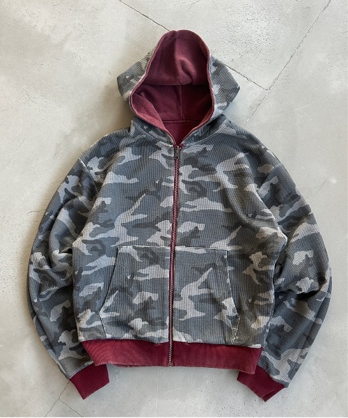 REVERSIBLE THERMAL ZIP HOODIE／リバーシブルサーマルジップパーカー