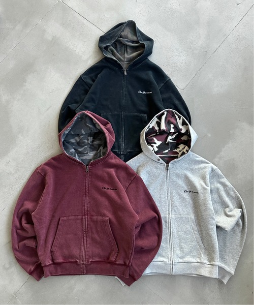 (海さん専用)kutir リバーシブルジップパーカー REVERSIBLE THERMAL ZIP HOODIE／リバーシブルサーマルジップパーカー