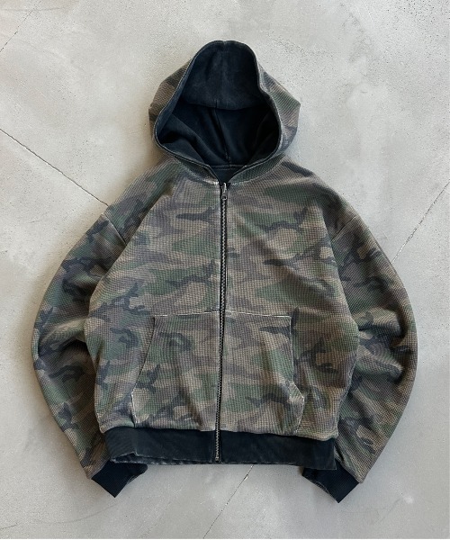 REVERSIBLE THERMAL ZIP HOODIE／リバーシブルサーマルジップパーカー