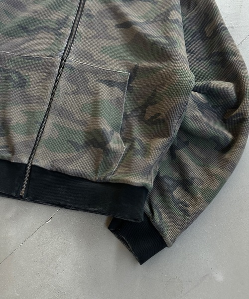 kutir(クティール)の「REVERSIBLE THERMAL ZIP HOODIE/リバーシブルサーマルジップパーカー(パーカー・メンズ・ブラック/杢グレー/ボルドー・MEDIUM/LARGE)」の17枚目の写真