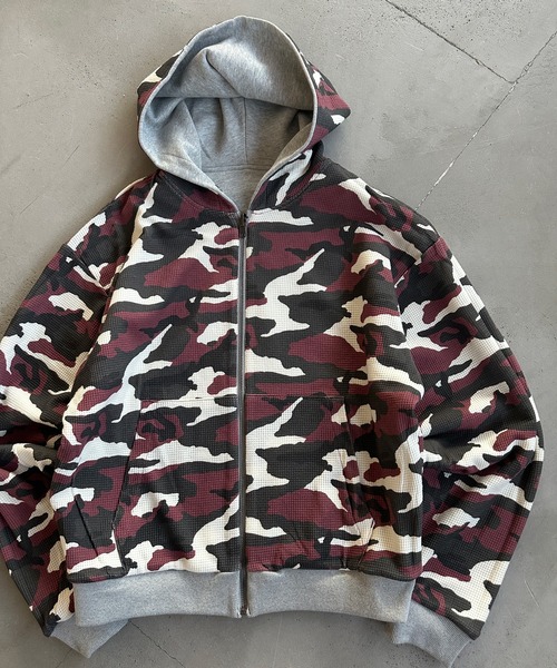 REVERSIBLE THERMAL ZIP HOODIE／リバーシブルサーマルジップパーカー