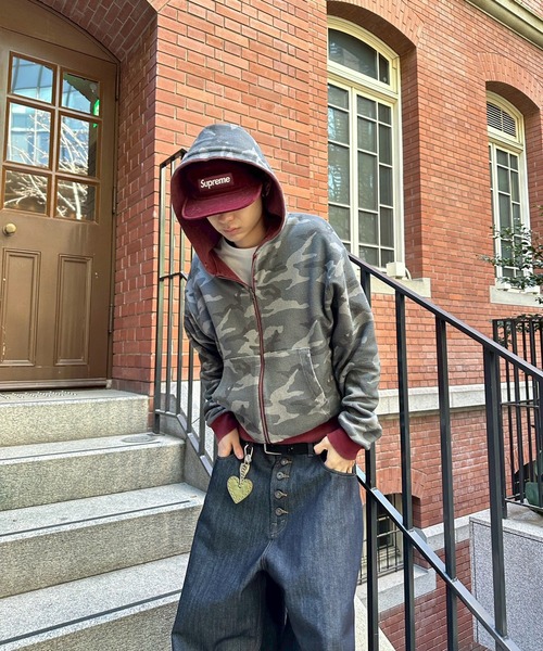 (海さん専用)kutir リバーシブルジップパーカー REVERSIBLE THERMAL ZIP HOODIE／リバーシブルサーマルジップパーカー
