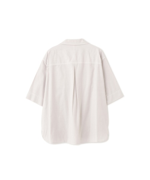 MHL.（エムエイチエル）の「GARMENT DYED FINE COTTON OXFOR（シャツ/ブラウス・レディース・アイボリー/ライトグレー・2/1）」の6枚目の写真