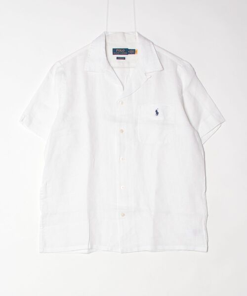 POLO RALPH LAUREN(ポロ ラルフ ローレン)の「クラシック フィット リネン キャンプ シャツ(シャツ/ブラウス・メンズ・ホワイト・L/M/S)」の7枚目の写真