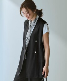 セットアップ対応/洗える】トリアセダブルジョーゼット ノーカラー