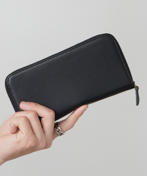 ROOPTOKYO(ループトウキョウ)の「OKUOKU 0909/オクオク 本革 牛革クレイジーホースレザー ラウンドジップウォレット 2026年春夏(財布・メンズ・イエロー/グリーン系その他/ブルー系その他/グリーン/レッド系その他/ダークブラウン系/ダークブラウン/ブラウン系その他/イエロー系その他/ブラック系その他2/ブルー/ライトブラウン/ブラック系その他/レッド系その他2・FREE)」の2枚目の写真