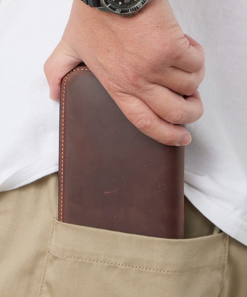 ROOPTOKYO(ループトウキョウ)の「OKUOKU 0909/オクオク 本革 牛革クレイジーホースレザー ラウンドジップウォレット 2026年春夏(財布・メンズ・イエロー/グリーン系その他/ブルー系その他/グリーン/レッド系その他/ダークブラウン系/ダークブラウン/ブラウン系その他/イエロー系その他/ブラック系その他2/ブルー/ライトブラウン/ブラック系その他/レッド系その他2・FREE)」の13枚目の写真