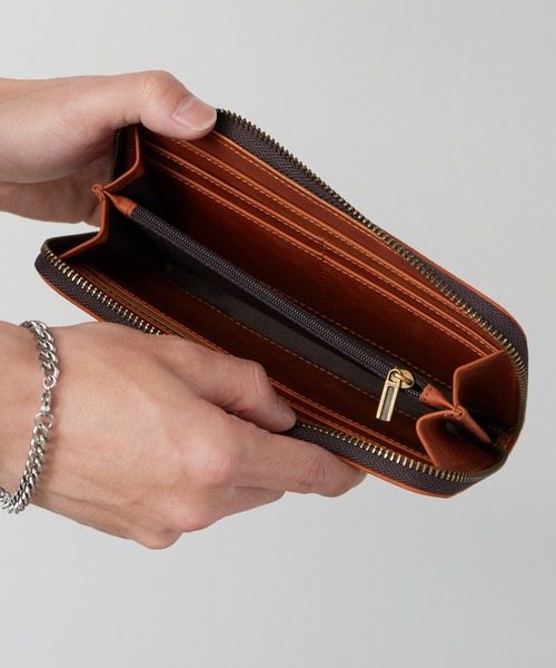 ROOPTOKYO(ループトウキョウ)の「OKUOKU 0909/オクオク 本革 牛革クレイジーホースレザー ラウンドジップウォレット 2026年春夏(財布・メンズ・イエロー/グリーン系その他/ブルー系その他/グリーン/レッド系その他/ダークブラウン系/ダークブラウン/ブラウン系その他/イエロー系その他/ブラック系その他2/ブルー/ライトブラウン/ブラック系その他/レッド系その他2・FREE)」の20枚目の写真