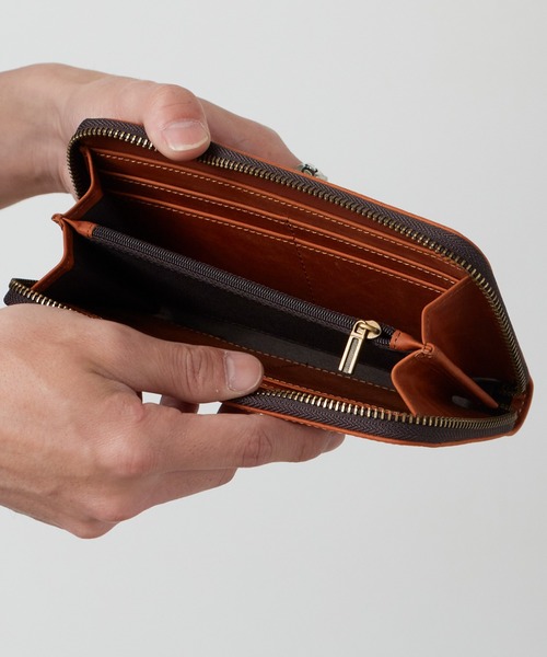 ROOPTOKYO(ループトウキョウ)の「OKUOKU 0909/オクオク 本革 牛革クレイジーホースレザー ラウンドジップウォレット 2026年春夏(財布・メンズ・イエロー/グリーン系その他/ブルー系その他/グリーン/レッド系その他/ダークブラウン系/ダークブラウン/ブラウン系その他/イエロー系その他/ブラック系その他2/ブルー/ライトブラウン/ブラック系その他/レッド系その他2・FREE)」の21枚目の写真