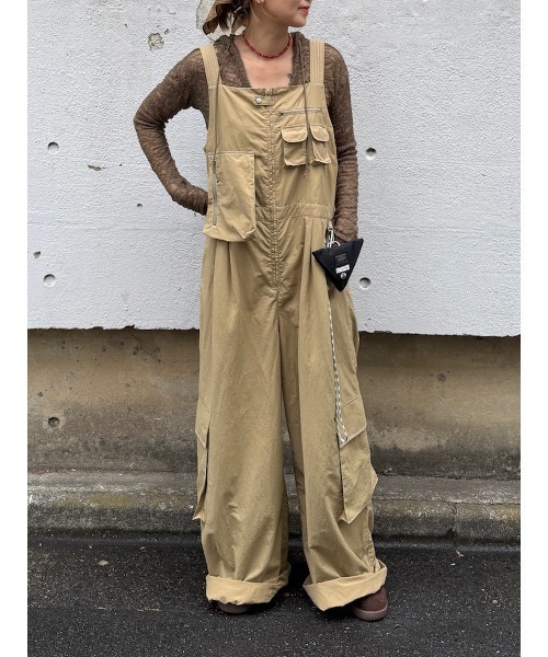ELCHELE（エルチェレ）の「EPIC UTILITY OVERALLS（サロペット/オーバーオール・レディース・キナリ/ベージュ/ブラック・36/38）」の3枚目の写真