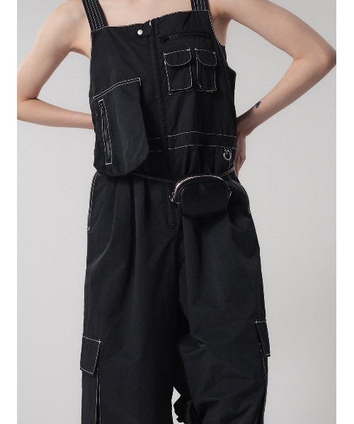 ELCHELE（エルチェレ）の「EPIC UTILITY OVERALLS（サロペット/オーバーオール・レディース・キナリ/ベージュ/ブラック・36/38）」の8枚目の写真