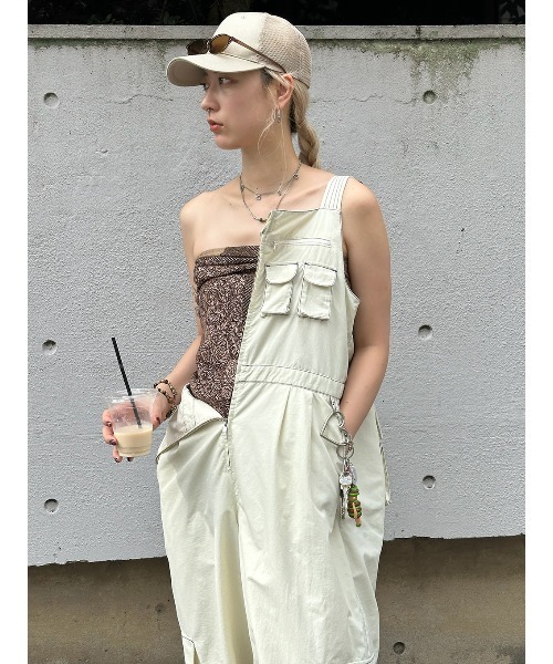 ELCHELE（エルチェレ）の「EPIC UTILITY OVERALLS（サロペット/オーバーオール・レディース・キナリ/ベージュ/ブラック・36/38）」の15枚目の写真