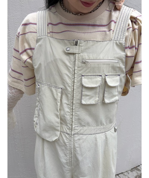 ELCHELE（エルチェレ）の「EPIC UTILITY OVERALLS（サロペット/オーバーオール・レディース・キナリ/ベージュ/ブラック・36/38）」の18枚目の写真