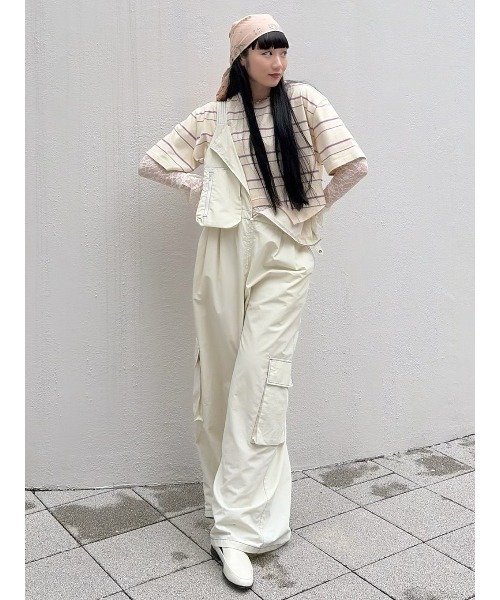 ELCHELE（エルチェレ）の「EPIC UTILITY OVERALLS（サロペット/オーバーオール・レディース・キナリ/ベージュ/ブラック・36/38）」の19枚目の写真