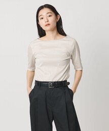 <MARW UNITED ARROWS>ボートネック 5分袖 カットソー 汗ジミ防止