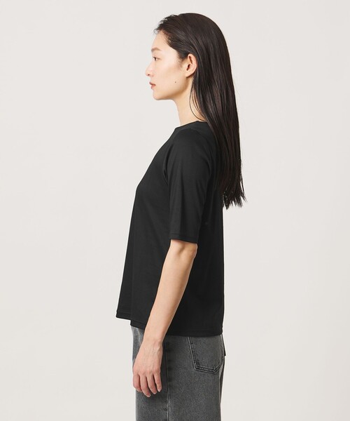 MARW UNITED ARROWS(マルゥ ユナイテッドアローズ)の「<MARW UNITED ARROWS>ボートネック 5分袖 カットソー 汗ジミ防止(Tシャツ/カットソー・レディース・ホワイト/ライトグレー/モカ/ネイビー/ブラック・FREE)」の15枚目の写真