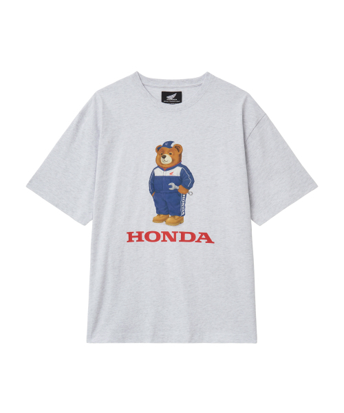 PHYPS MOTORCYCLE(フィップスモーターサイクル)の「Mechanic Bear Short Sleeve Light Gray(Tシャツ/カットソー・レディース・その他・SMALL/MEDIUM/LARGE/X-LARGE)」の1枚目の写真
