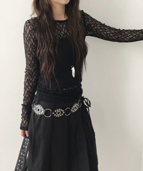 LYEON（リヨン）の「オフショルシアーレーストップス（Tシャツ/カットソー・レディース・ブラック/オフホワイト/グレー・FREE）」の21枚目の写真
