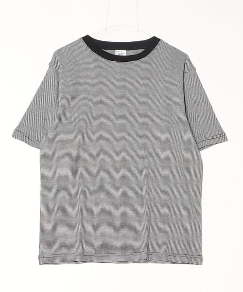 MILLER（ミラー）の「Robert P. Miller / パネルリブ　CF半袖 / 141C（Tシャツ/カットソー・メンズ・グレー系その他/イエロー系その他/ホワイト系その他2/グレー/ブラック系その他/ブラック/グレー系その他3/ミント/グレー系その他2/ホワイト系その他3/ホワイト・X-LARGE/LARGE/MEDIUM）」の5枚目の写真