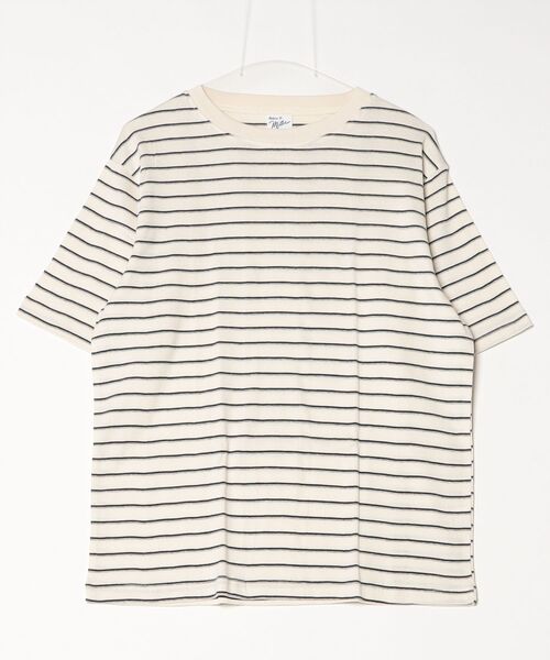 MILLER（ミラー）の「Robert P. Miller / パネルリブ　CF半袖 / 141C（Tシャツ/カットソー・メンズ・グレー系その他/イエロー系その他/ホワイト系その他2/グレー/ブラック系その他/ブラック/グレー系その他3/ミント/グレー系その他2/ホワイト系その他3/ホワイト・X-LARGE/LARGE/MEDIUM）」の4枚目の写真