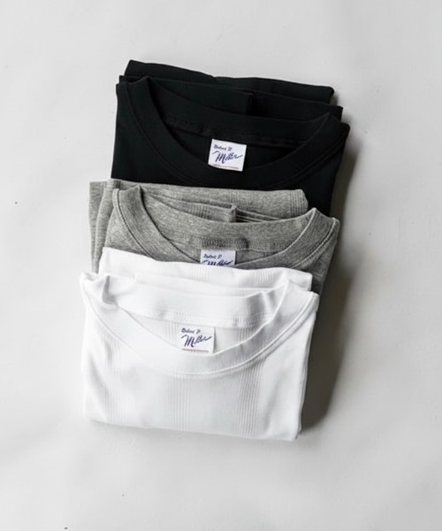 MILLER（ミラー）の「Robert P. Miller / パネルリブ　CF半袖 / 141C（Tシャツ/カットソー・メンズ・グレー系その他/イエロー系その他/ホワイト系その他2/グレー/ブラック系その他/ブラック/グレー系その他3/ミント/グレー系その他2/ホワイト系その他3/ホワイト・X-LARGE/LARGE/MEDIUM）」の12枚目の写真