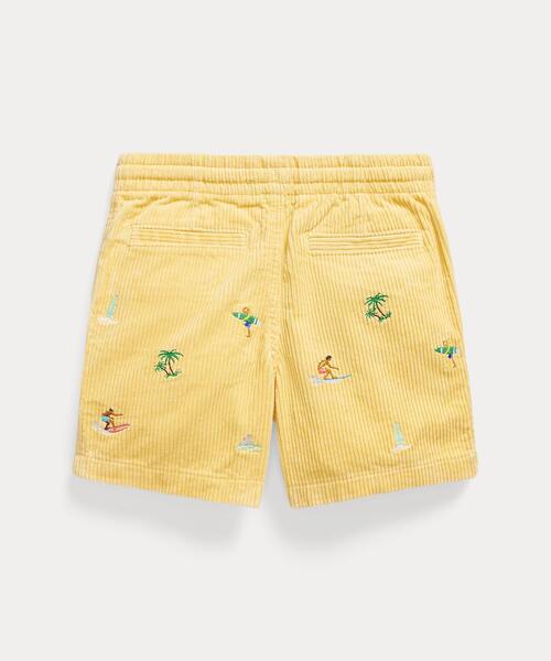 POLO RALPH LAUREN CHILDRENSWEAR(ポロ ラルフ ローレン チルドレンズウェア)の「Polo プレップスター エンブロイダリー コーデュロイ ショートパンツ(その他パンツ・キッズ・イエロー・3/4/6/7)」の2枚目の写真