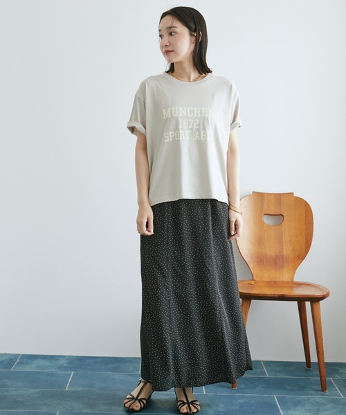 Doux archives(ドゥアルシーヴ)の「MUNCHEN ロゴTee(Tシャツ/カットソー・レディース・ベージュ/杢グレー/オフホワイト・FREE)」の14枚目の写真