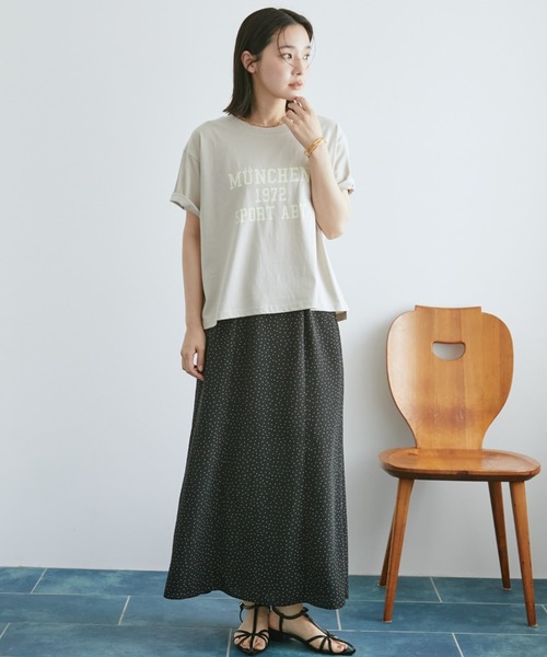 Doux archives(ドゥアルシーヴ)の「MUNCHEN ロゴTee(Tシャツ/カットソー・レディース・ベージュ/杢グレー/オフホワイト・FREE)」の18枚目の写真