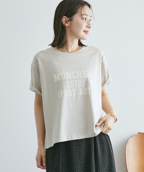 Doux archives(ドゥアルシーヴ)の「MUNCHEN ロゴTee(Tシャツ/カットソー・レディース・ベージュ/杢グレー/オフホワイト・FREE)」の20枚目の写真